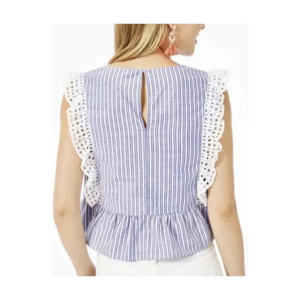 Lilly Pulitzer Blue Thistle Ellis Top Sz.XL NWT - Picture 2 of 12